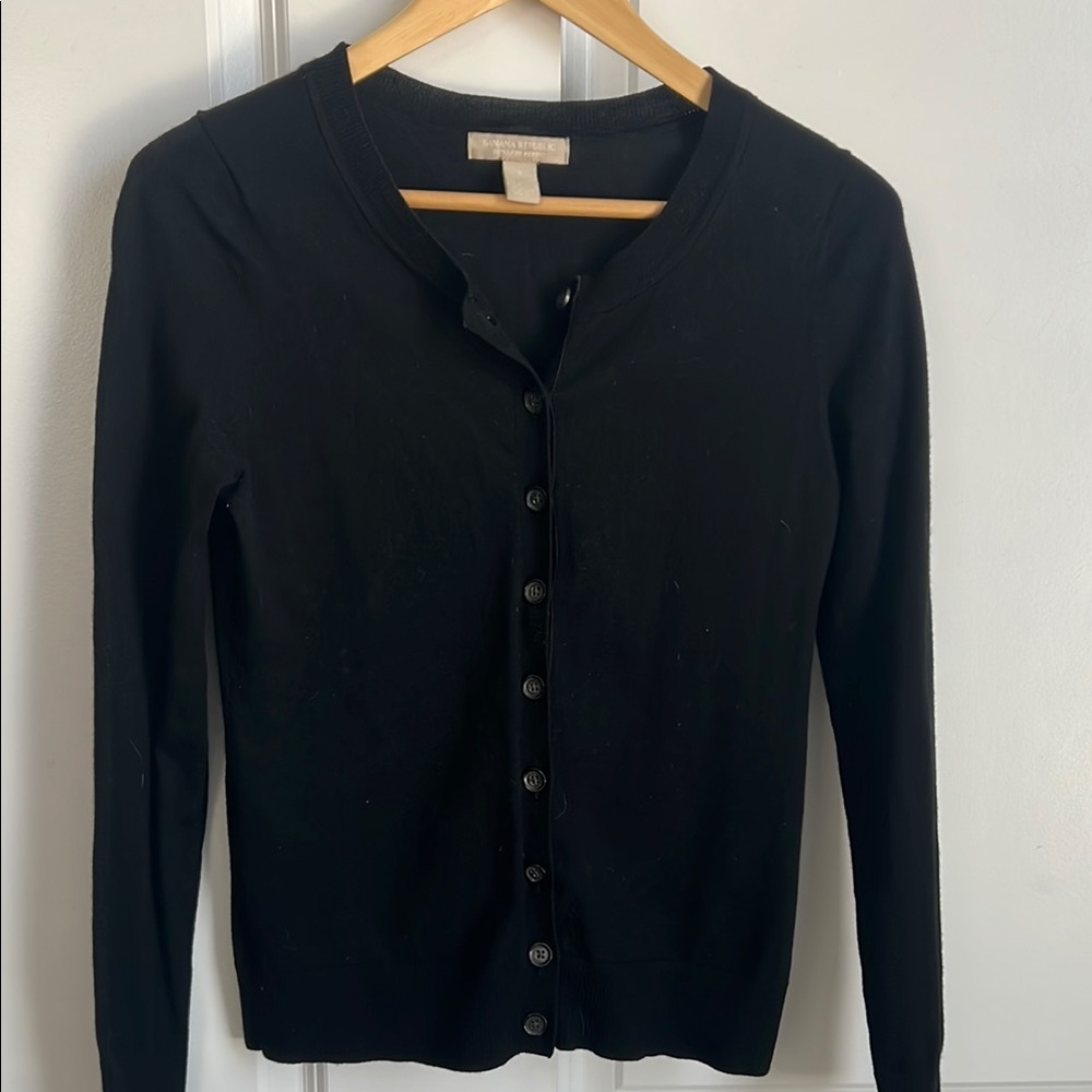Black Button-Up Cardigan